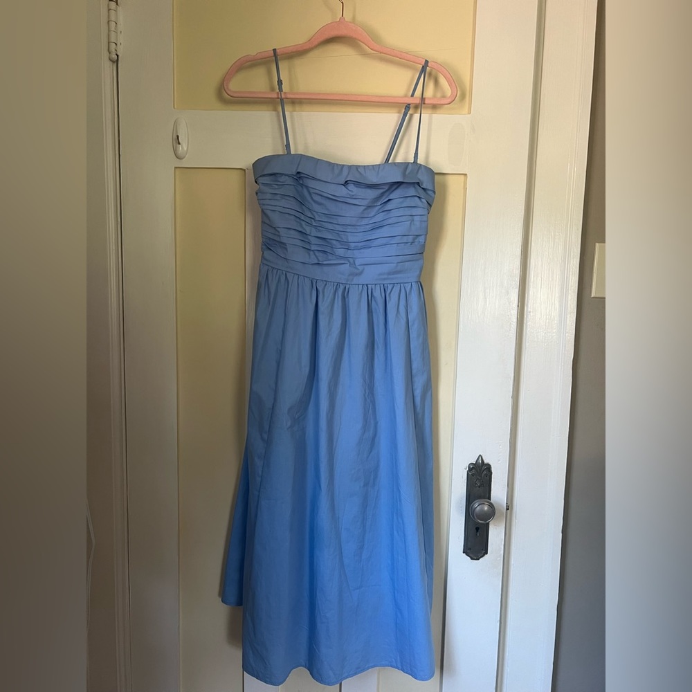 Emerson Strapless Poplin Midi Dress